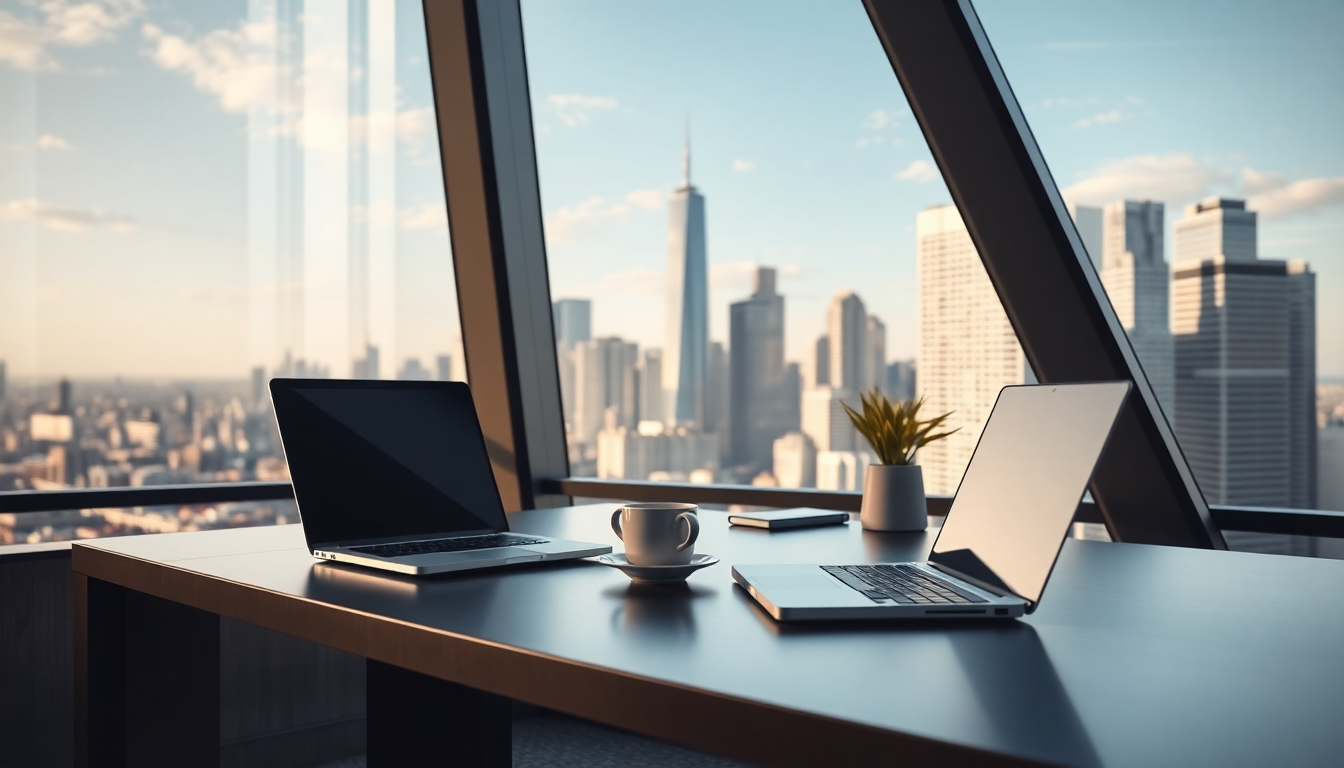 Corporate Meeting with Sunset City View