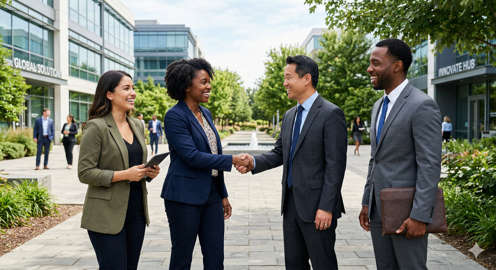 Corporate Team Handshake Business Meeting Photo