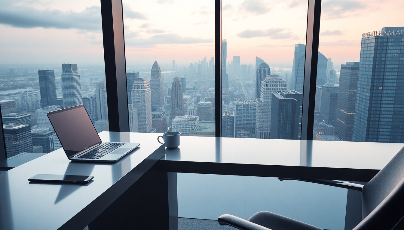 Corporate Meeting with Sunset City View