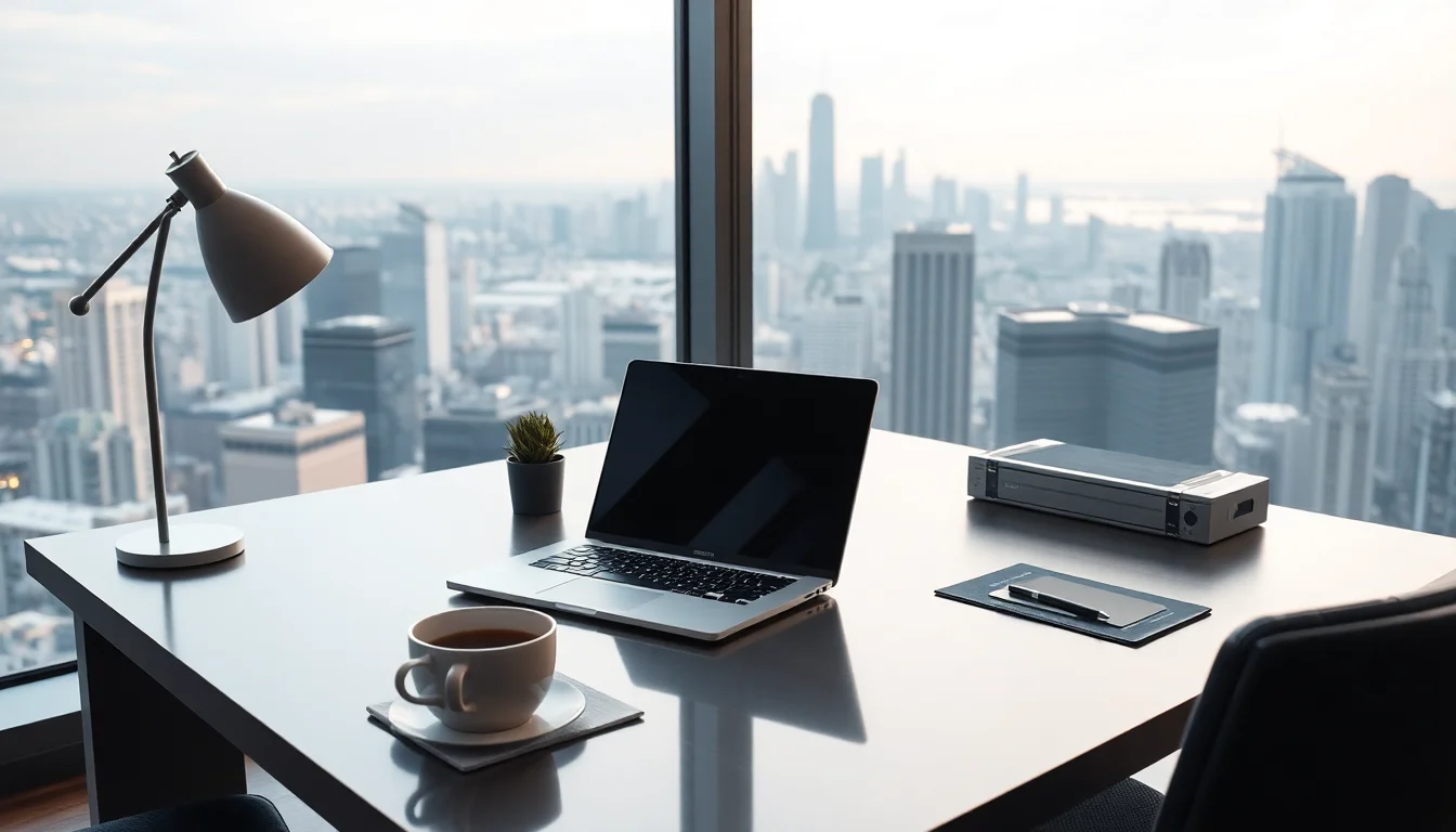 Ultra Wide Modern Desk Setup