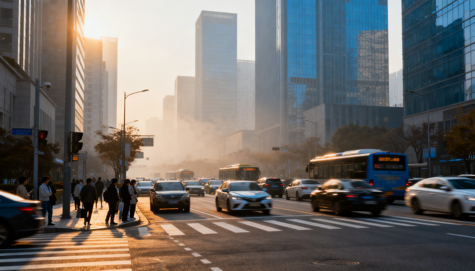 Urban Traffic Street Morning City Photo