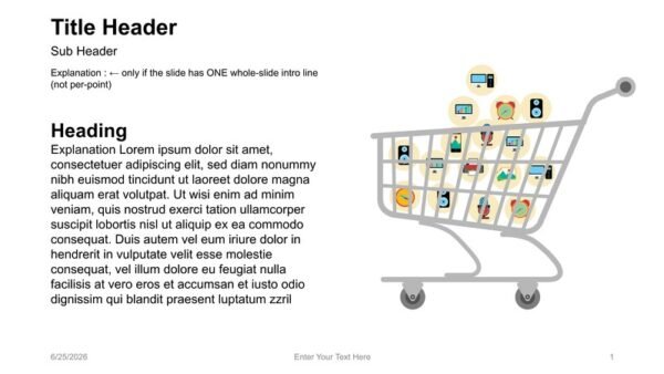Shopping Cart Presentation Template PowerPoint Template Editable Slides