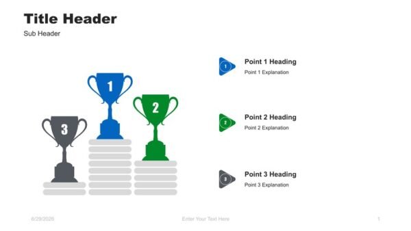 Trophy Chart PowerPoint Template Editable Slides Presentation Template
