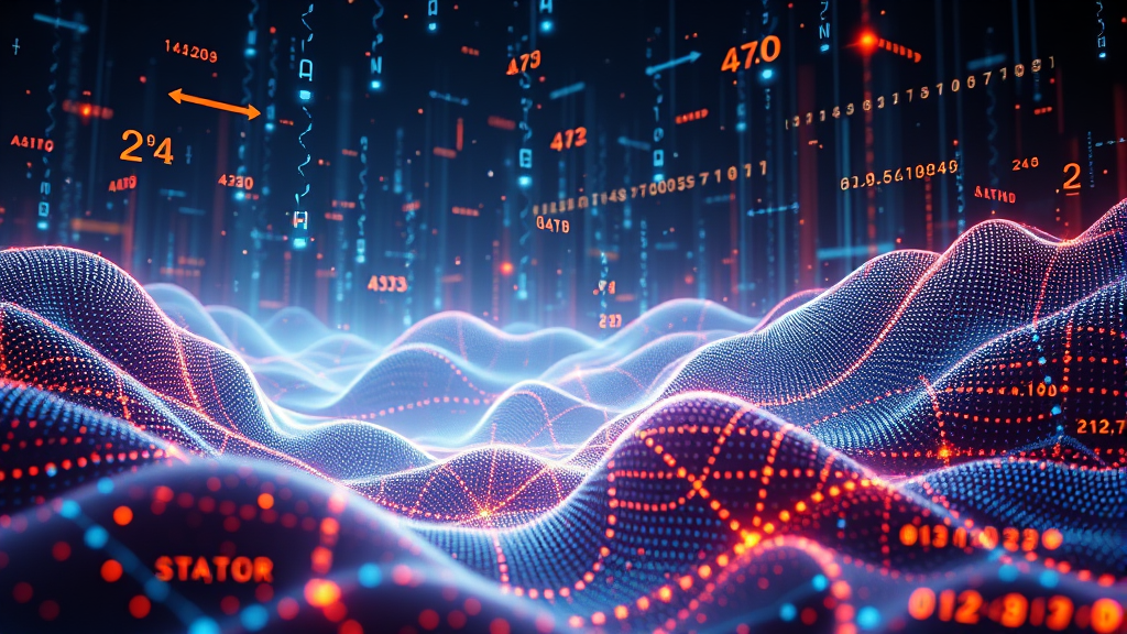 A stunning visualization of machine learning algorithms transforming raw data into intelligent…