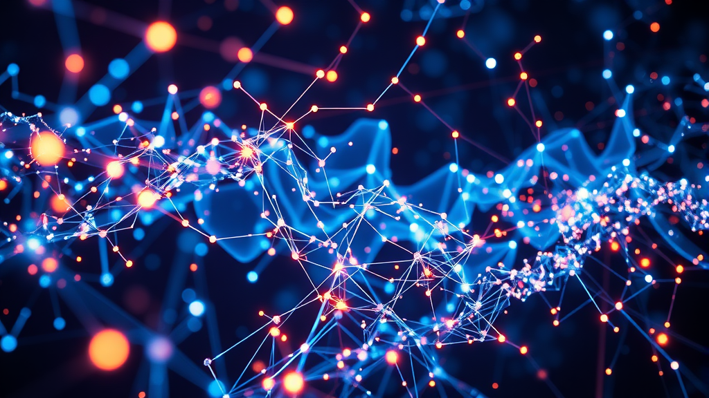 blue network dots background