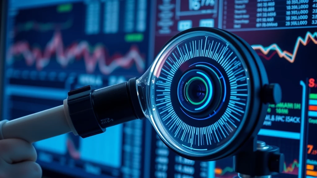 Digital Magnifying Glass on Stock Market Data Charts
