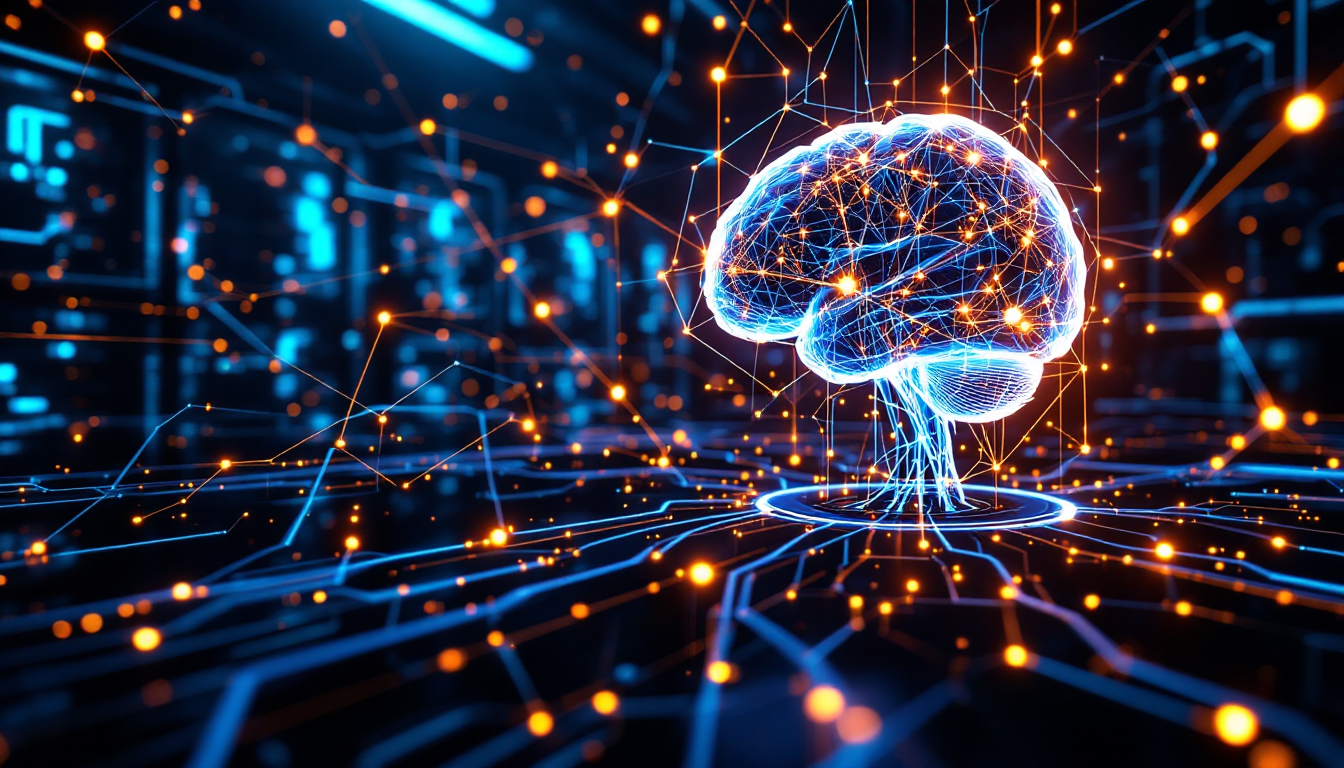 digital brain network art
