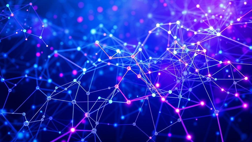 blue network nodes digital art