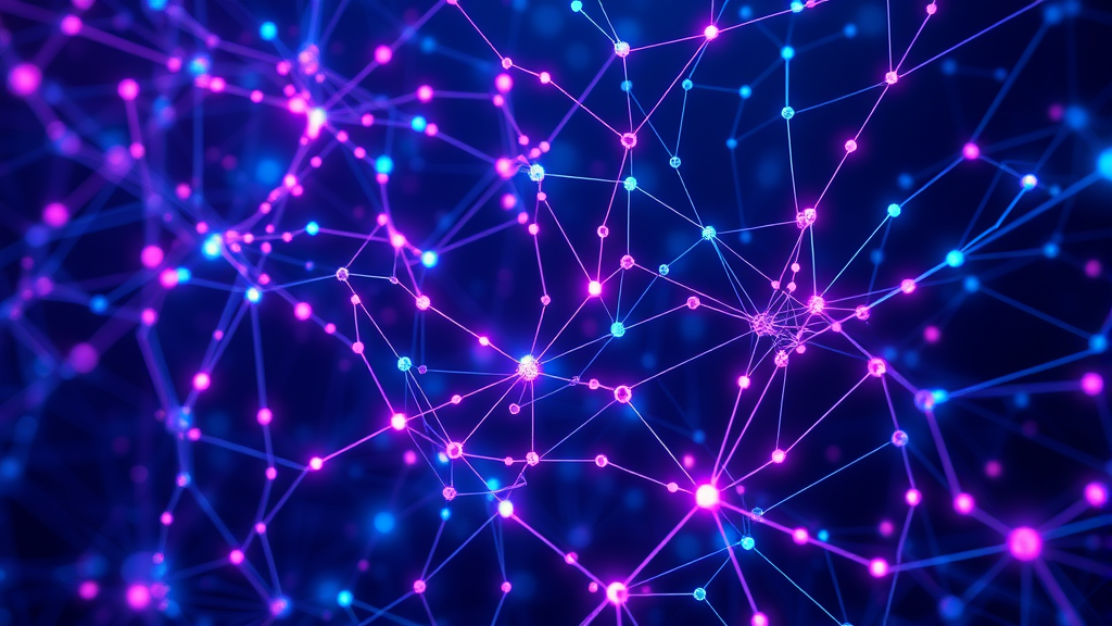 glowing network points background