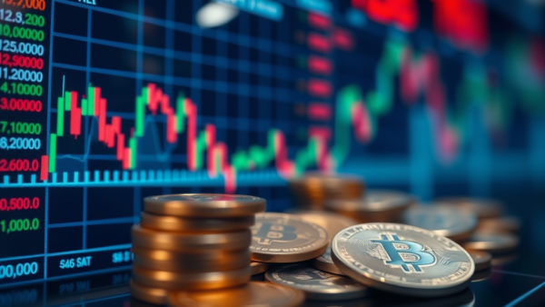 Bitcoin crypto coins finance chart digital currency investment growth