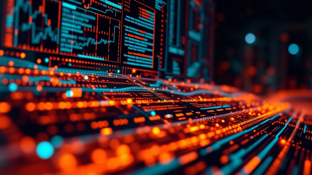 Data stream abstract digital technology grid neon glow