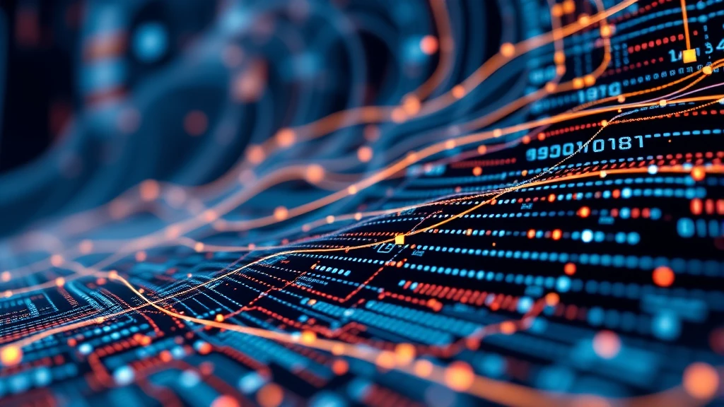 Digital Data Stream flowing abstract network abstract glowing lines