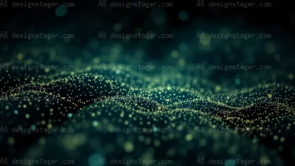 Digital particles wave background, abstract blue and gold flowing lights abstract background