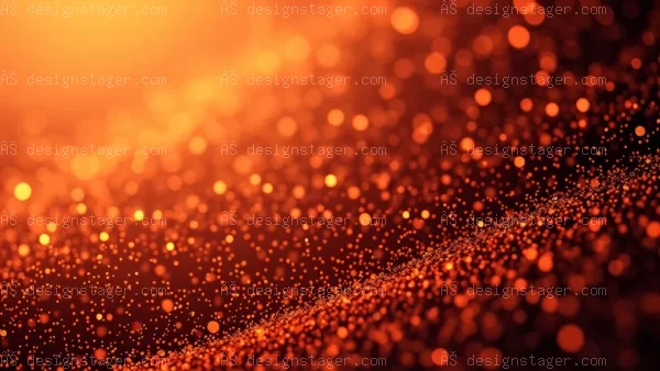 Orange Bokeh Particles Light Background with Glowing Dots