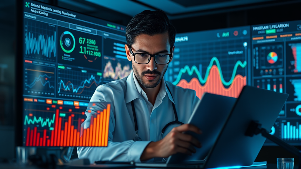 data analyst man charts
