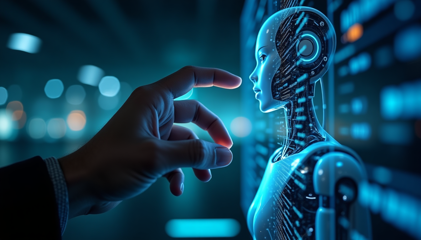 robot face touch future AI