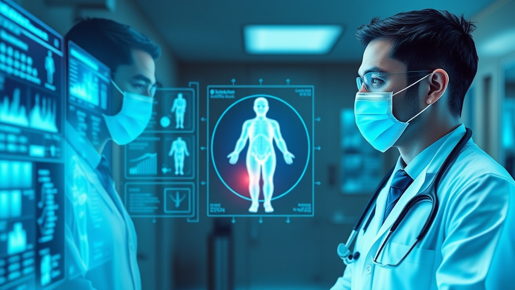 doctor looking at medical data
