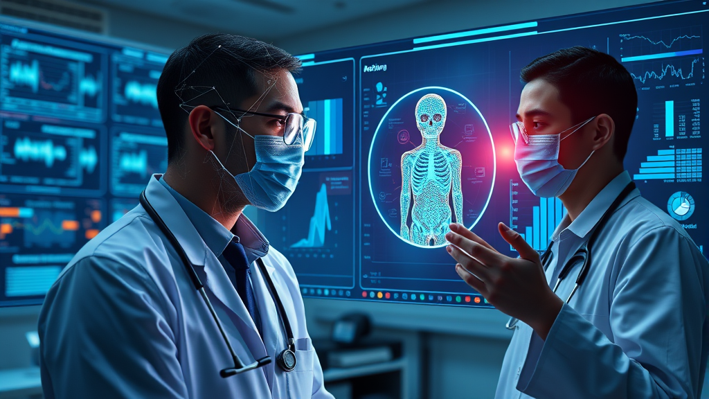 medical tech doctors looking at screen