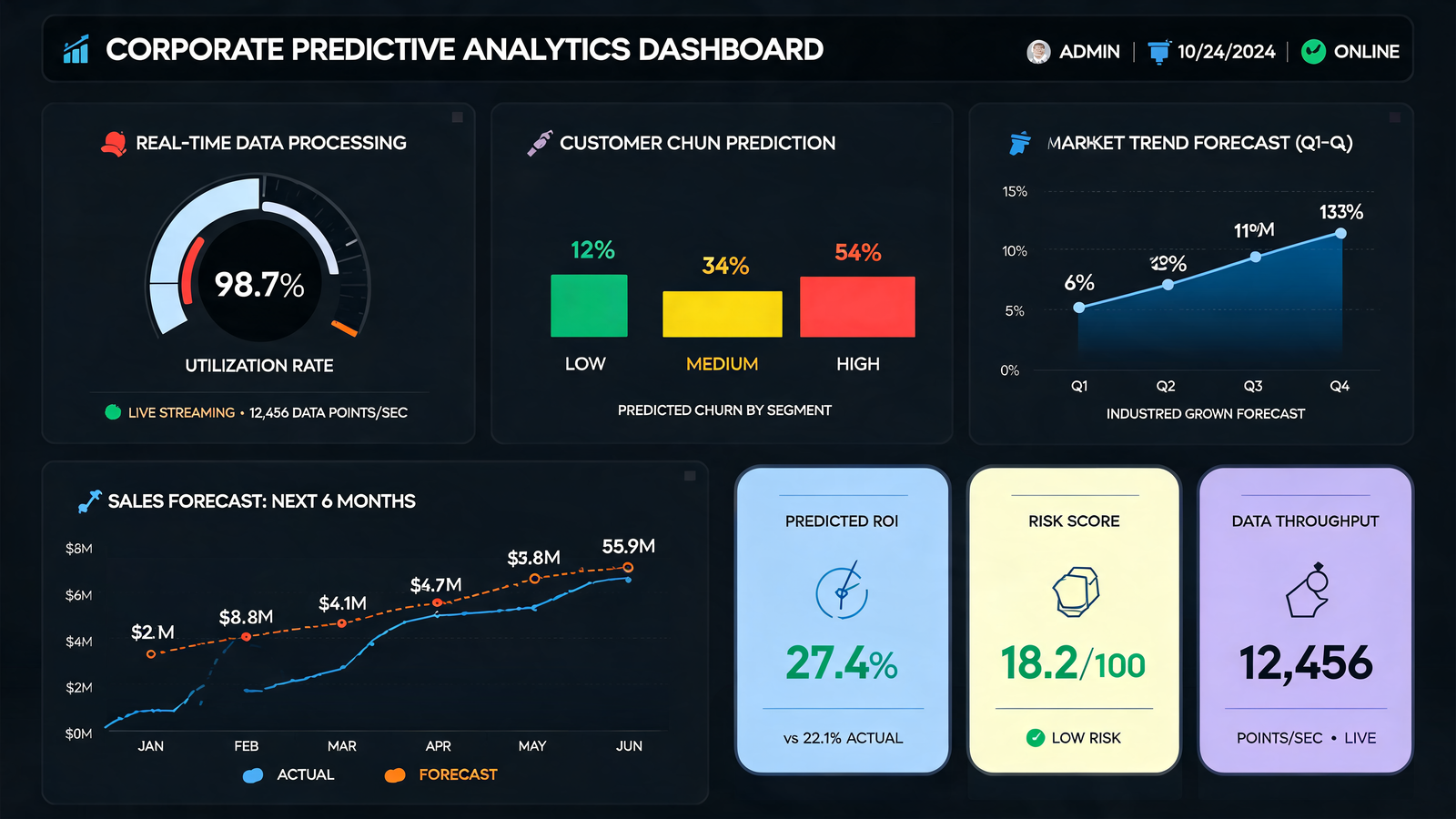 analytics dashboard data display