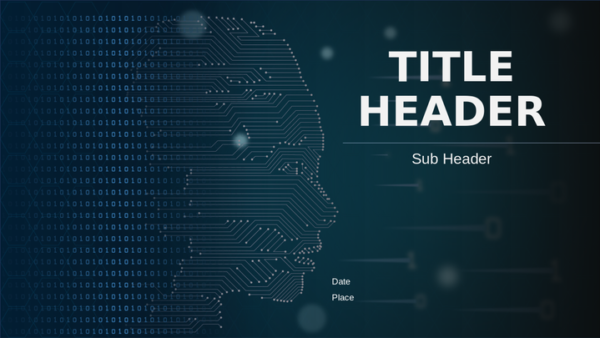 Tech Face PowerPoint Template with Editable Slides for Presentations