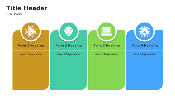 Infographic Template with Four Colorful Sections