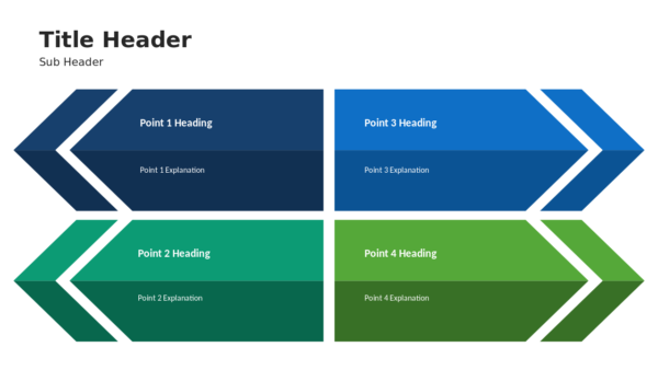 Infographic template for presenting four key points