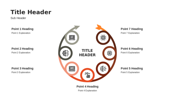 Circular Diagram PowerPoint Template for Business Process Steps