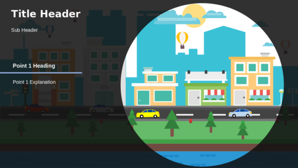 Cityscape Illustration Template for PowerPoint Presentation