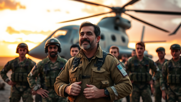 Military Helicopter Crew Ready For Action