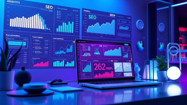 SEO Analytics Dashboard Design Workspace