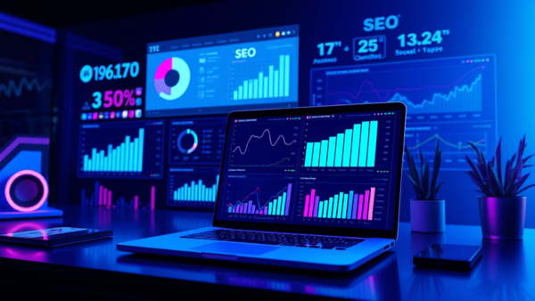 SEO Data Visualization Dashboard Analytics Report