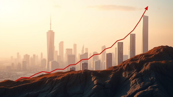 Business Growth Chart City Skyline