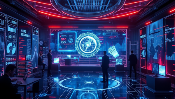 Cyber Security Operations Center Monitoring Room