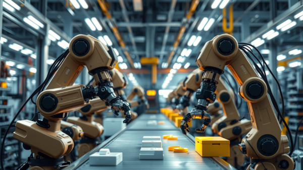 Robotic Arms Factory Line Automation Manufacturing Production