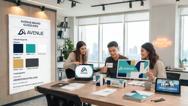 Team Creative Meeting Presentation for Avenue Brand Guidelines