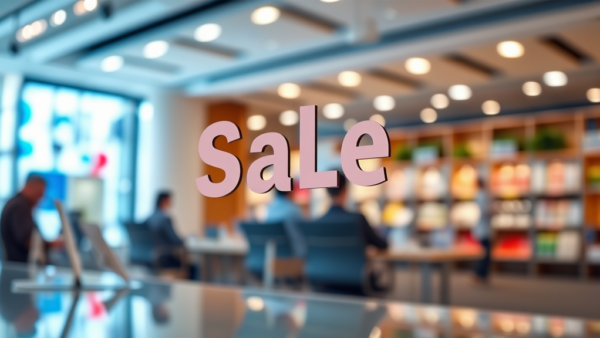 Sale Shopping Discounts in Modern Store Interior