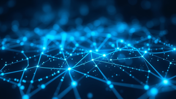 Abstract Blue Network Connections Background Digital Art Graphic Design