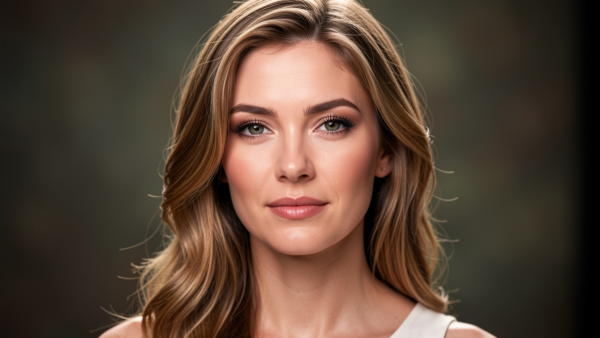 Young woman looking forward with soft light