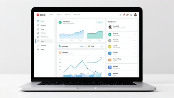 Dashboard UI design template for business analytics and data tracking