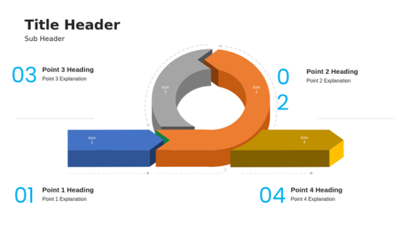 Four-Step Agile Build Phase PowerPoint Template with a Clean, Editable Layout