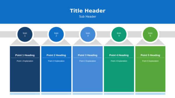BI Competency Five Steps Presentation Graphic for Business Intelligence and Analytics Presentations – Concept Framework