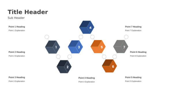 Blockchain Components Seven Steps PowerPoint Diagram — A Clean, Icon-Based Visual Layout