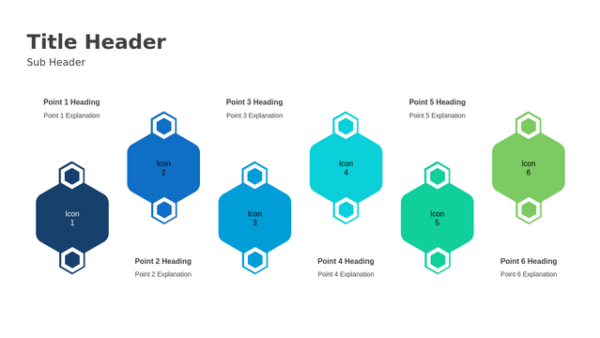 Case Studies Six Steps PowerPoint Diagram — A Hexagon Diagram Layout