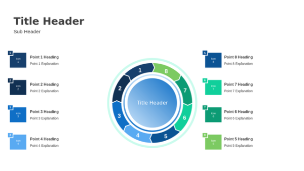 Circle Diagram Eight Steps PowerPoint Diagram — An Overview Diagram Layout