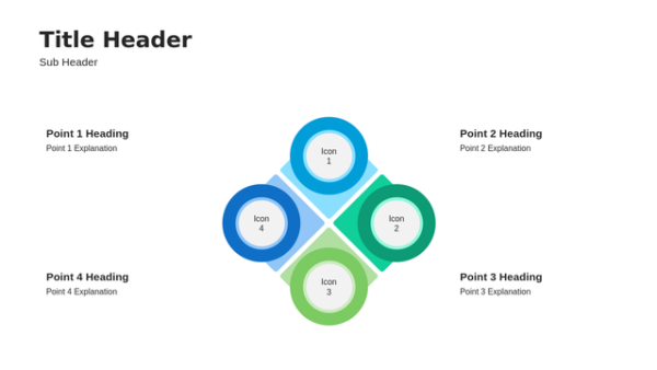 Circle Diagram Four Steps PowerPoint Template Editable Slides for Business Process and Strategy Presentations – Detailed Breakdown