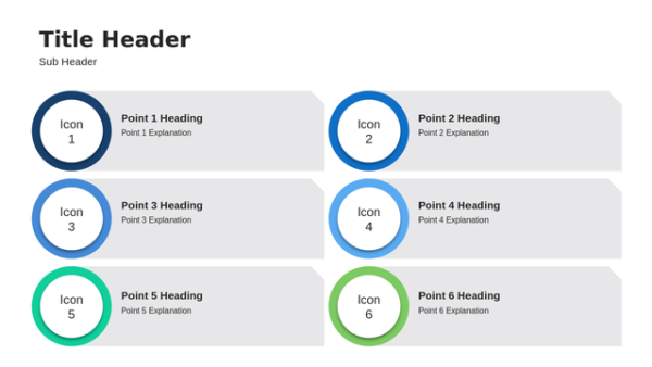Circle Diagram Six Steps PowerPoint Diagram — A Structured Concept Framework Design