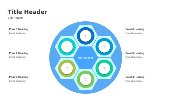 Six Step Infographic PPT – Circle Diagram Template – Visual Layout